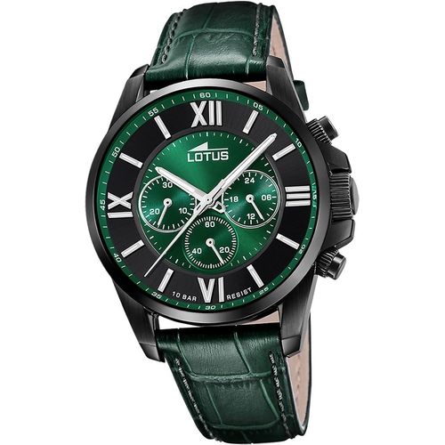 Lotus Edelstahl Herren Uhr Armbanduhr grün Elegant Classic D2UL18881/1