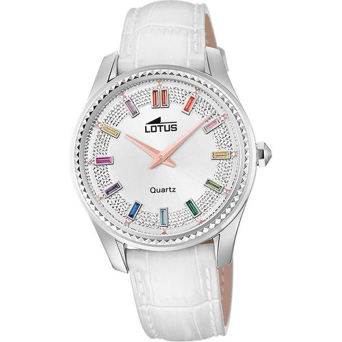 Lotus Leder Damen Uhr Armbanduhr weiß Elegant Classic D2UL18899/1