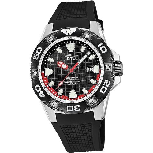 Lotus Silikon Herren Uhr Armbanduhr schwarz Elegant Classic D2UL18927/4