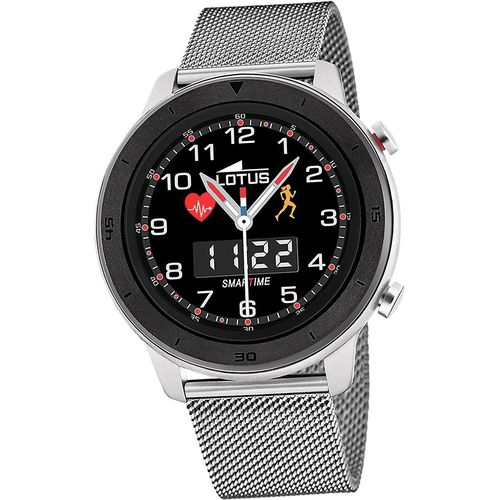 Lotus Edelstahl Leder Herren Uhr silber schwarz Multifunktion D2UL50021/1