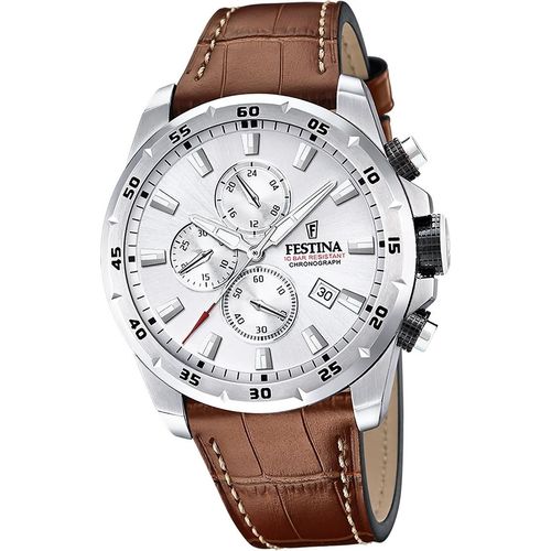 Festina Leder Herren Uhr Armbanduhr braun Elegant D2UF20692/1