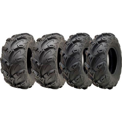 25x10.00-12 & 25x8.00-12 ATV Quad Reifen OBOR Mudsling Straßenzulassung (Satz von 2 & 2)