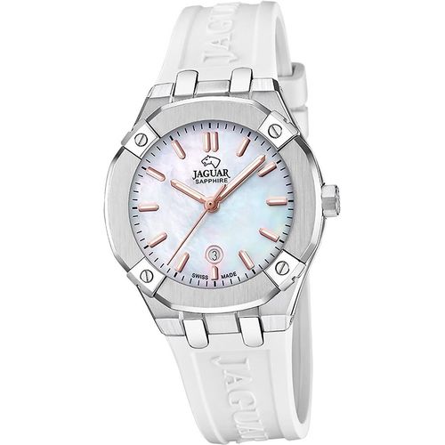 Jaguar Damen Uhr Silikonarmband weiß D2UJ1017/1