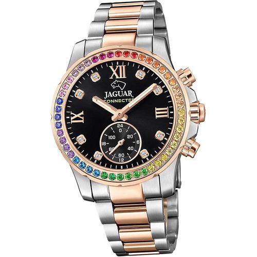 Jaguar Edelstahl Damen Uhr Multifunktion silber rosegold Connected D2UJ981/5