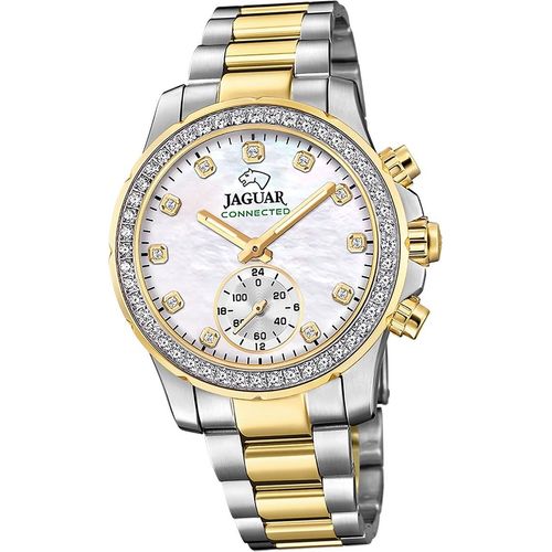 Jaguar Edelstahl Damen Uhr Multifunktion silber gold Connected D2UJ982/1