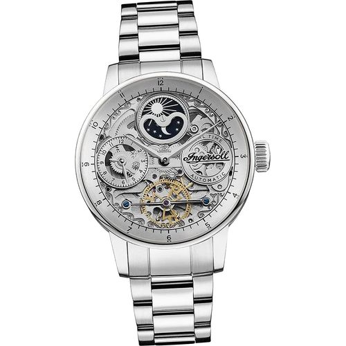 Ingersoll Edelstahl Herren Uhr Analog Casual Armbanduhr silber D2UIN07703