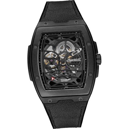Ingersoll PUR/ Alcantara Herren Uhr Analog Elegant Armbanduhr schwarz D2UIN12307