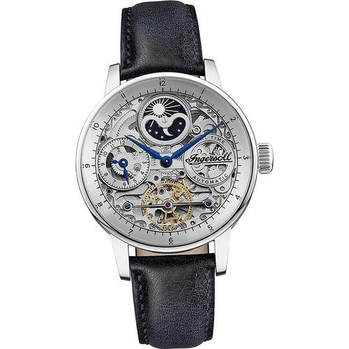 Ingersoll Leder Herren Uhr Analog Casual Armbanduhr blau D2UIN07702