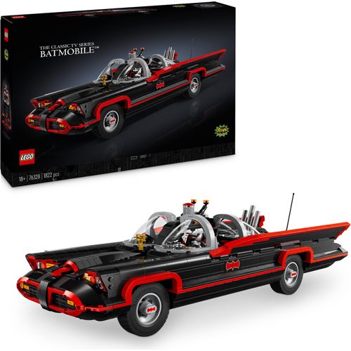 LEGO DC Batman: Batmobil aus der 60er-Jahre-Fernsehserie, Auto zum Sammeln, Bauset mit Action- und Minifiguren, Superhelden Sammelfiguren, Fahrzeuge, Geschenke für Erwachsene 76328