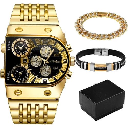 Uhr mit Armbändern Calum - Gold / Schwarz KP33759