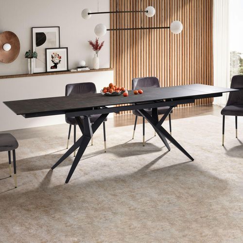 Esstisch FineBuy Esszimmertisch 180 - 260 cm Keramiktisch Ausziehbar Keramik