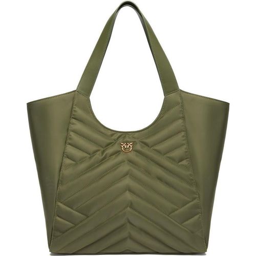 PINKO TOTE BAG PUZZLE RECYCLE Grün