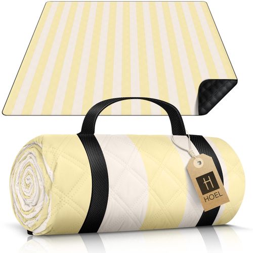 HOEL Picknickdecke Gelb - Ivory