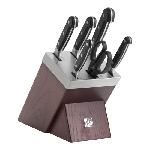 ZWILLING Pro 7-tlg, Selbstschärfender Messerblock, Braun