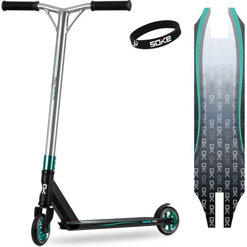 Scooter SOKE PRO performance silber türkis