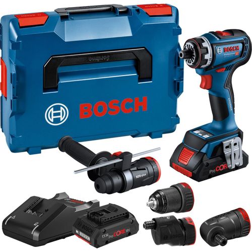 Akku-Bohrschrauber GSR 18V-90 FC | 2x 4,0 Ah Akku,Ladegerät, 4 Aufsätze