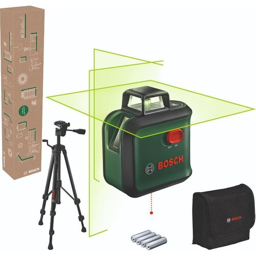 Bosch Kreuzlinien-Laser AdvancedLevel 360 Set, Stativ TT 150, eCommerce-Karton