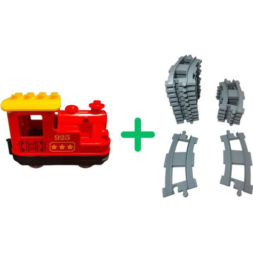 Duplo Lokomotive + 16 Schienen