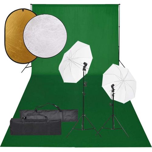 Prolenta Premium - Fotostudio-Set mit Beleuchtung, Hintergrund und Reflektor