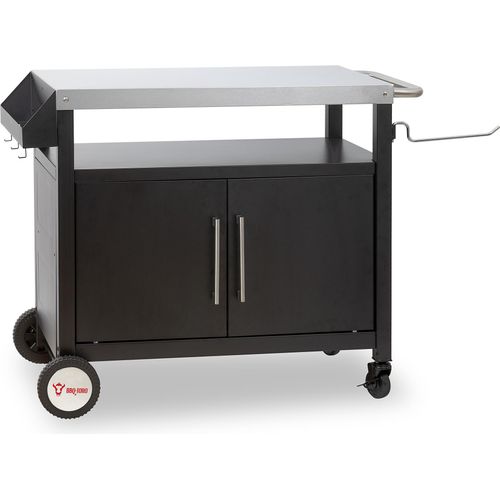 BBQ-Toro Grillwagen 103,5 x 59 x 81 cm, Silber/Schwarz Grilltisch mit großer Arbeitsfläche
