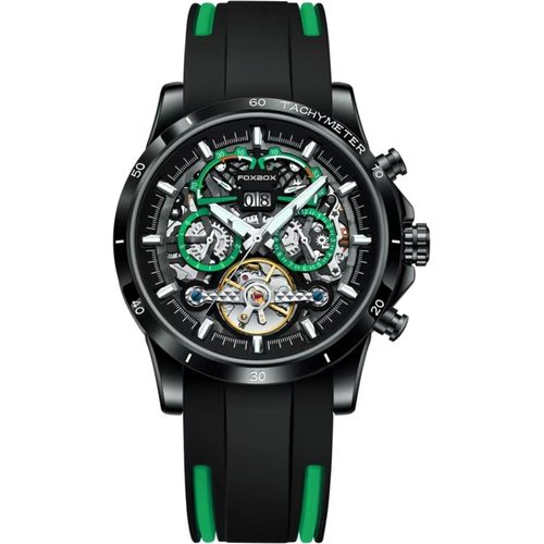 Uhr FOXBOX Elegant - Schwarz / Grün KP34981