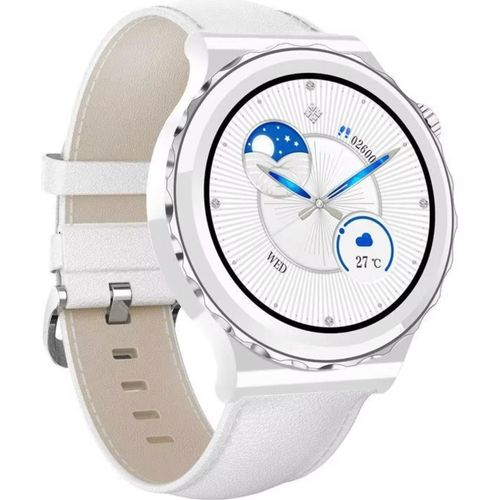 Smart Uhr LIGE Triple - Weiß / Silber / Leder KP35364
