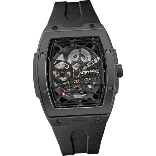 Ingersoll Silikon Herren Uhr Analog Sport Armbanduhr schwarz D2UIN16201