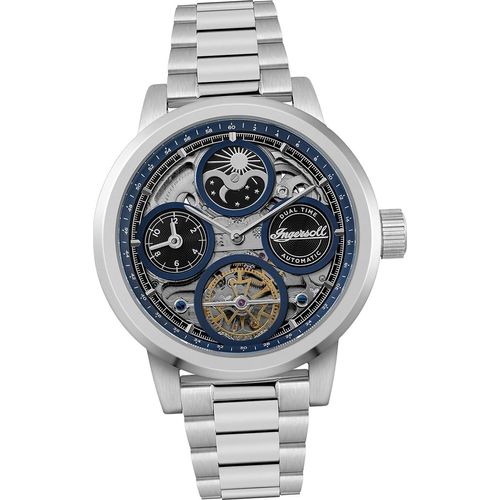 Ingersoll Edelstahl Herren Uhr Analog Outdoor Armbanduhr silber D2UIN16003