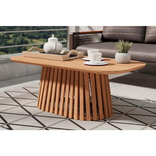 Ambia Garden Loungetisch , Akazie , Holz , Akazie , Schichtholz , rechteckig , Rundrohr , 100x35x50 cm , Loungemöbel, Loungetische