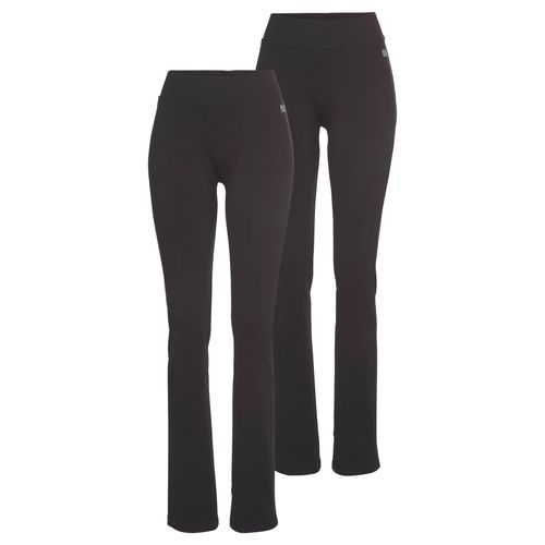 Jazzpants H.I.S, Damen, Gr. 36, N-Gr, schwarz (schwarz, schwarz), Single Jersey, Obermaterial: 95% Baumwolle, 5% Elasthan, unifarben, sportlich, schmal lang, Hosen
