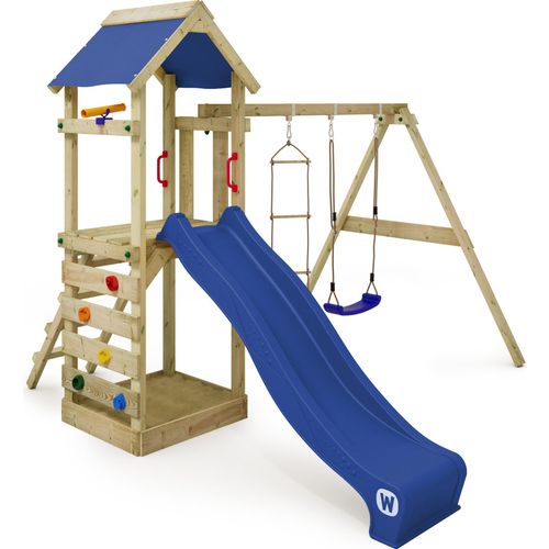 WICKEY FreeFlyer Spielturm Kletterturm Schaukel Klettergerüst Sandkasten Rutsche
