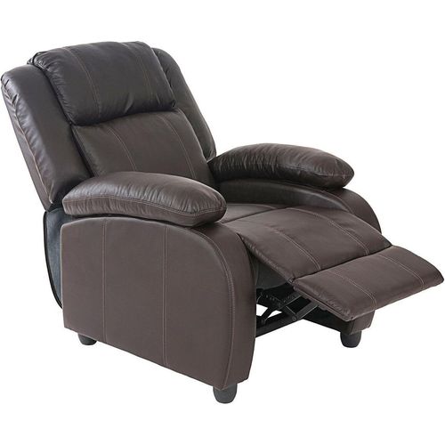 Fernsehsessel Relaxsessel Liege Sessel Lincoln, Kunstleder coffee