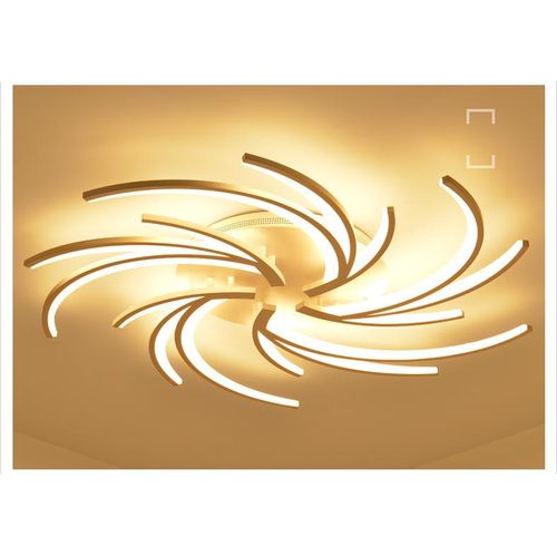 2042-5white LED Deckenleuchte Deckenlampe mit Fernbedienung Lichtfarbe warmweiß bis kaltweiß einstellbar Helligkeit dimmbar weiß Acryl-Schirm Lampe