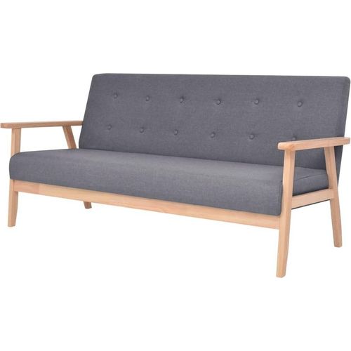 3-Sitzer Sofa Stoff Dunkelgrau