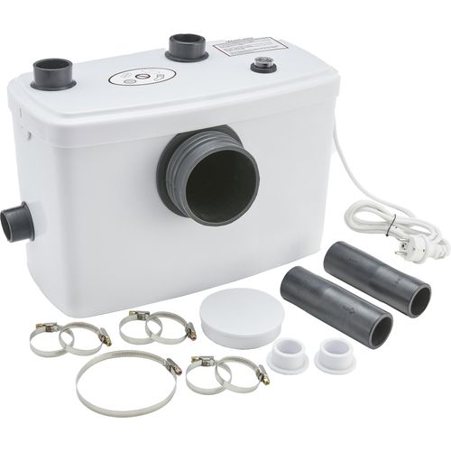 AREBOS Hebeanlage Schmutzwasserpumpe Sonstige Badausstattung Fäkalienpumpe Abwasser 600 W für WC, Dusche, Waschbecken 100 l/min weiß