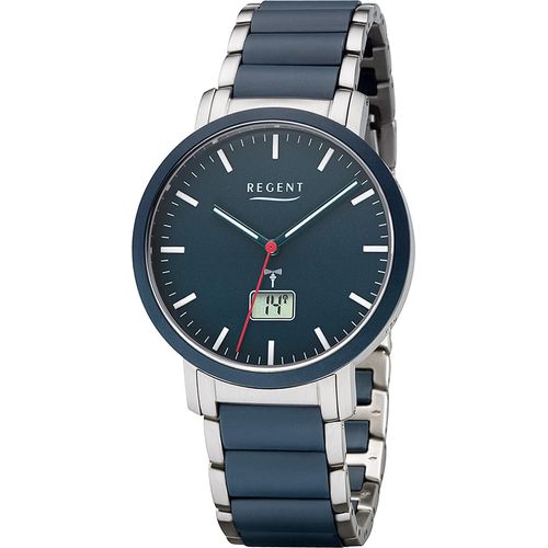 Regent Herren Funkuhr FR254 Keramik, Edelstahl