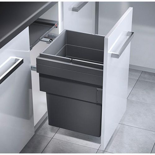 Hailo Einbaumülleimer, Schrank 45cm, Frontauszug selbstschließend