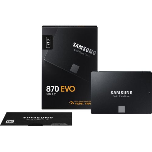 Samsung 870 EVO 2 TB, SSD SATA 6 GB/s, 2.5 Zoll (MZ-77E2T0B/EU)