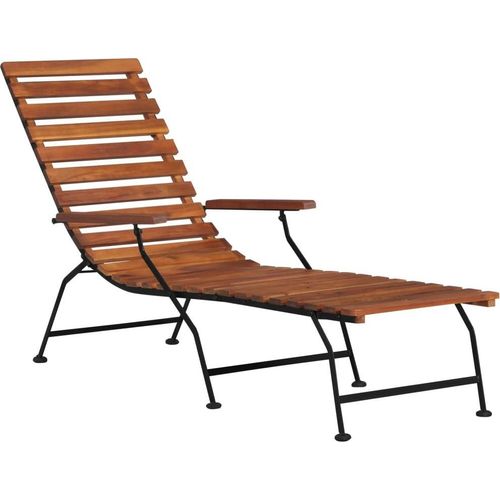 Outdoor Liegestuhl Akazienholz Massiv