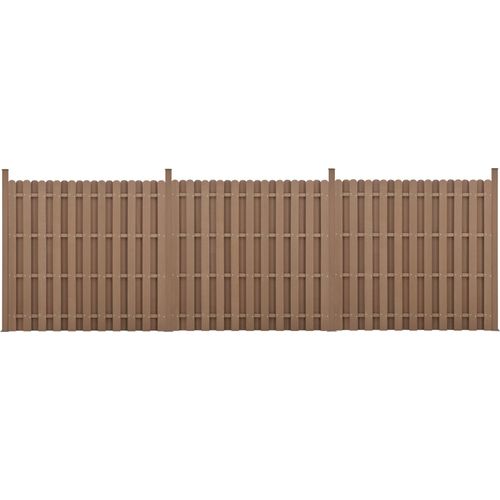 WPC Gartenzaun Sichtschutz Windschutz Lamellenzaun Zaun 562x185cm Braun [neu.holz]