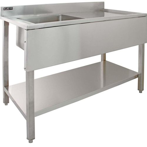 Edelstahl Spültisch Spülbecken Gastrospüle Spüle 1 Becken links 120cm x 60cm x