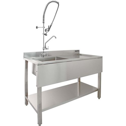 Gastronomie Spültisch Spülbecken Waschbecken Spüle Geschirrbrause Wasserhahn