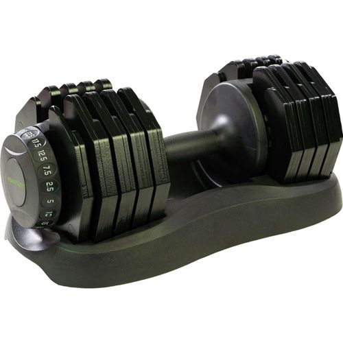 Tunturi Verstellbare Kurzhantel - Selector-Kurzhantel - Hantelset - Einzelhantel - Verstellbar von 2,5 kg bis 25 kg - Inkl. e Fitness-App