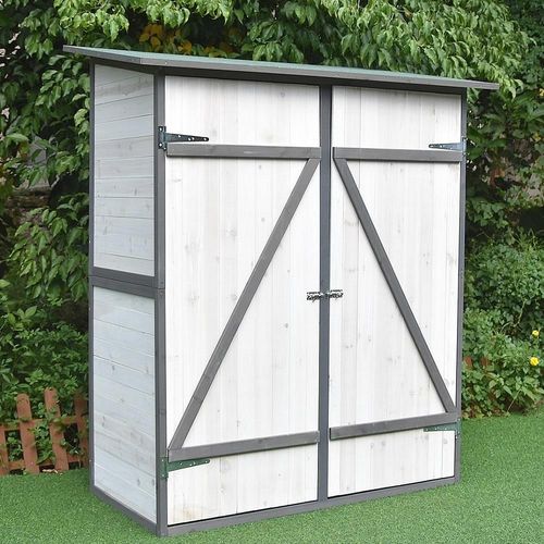 Geräteschuppen Gartenschrank Holzhäuschen Verschließbar Gerätehaus Stauraum Holz