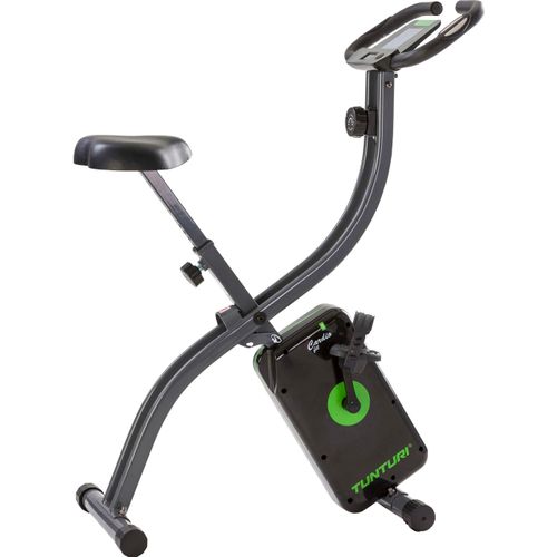 Tunturi Cardio Fit B20 X Bike Heimtrainer Fahrrad klappbar / Fitnessfahrrad / Hometrainer Fahrrad Trainer mit LCD-Bildschirmanzeige und Tablethalterung - Schwarz
