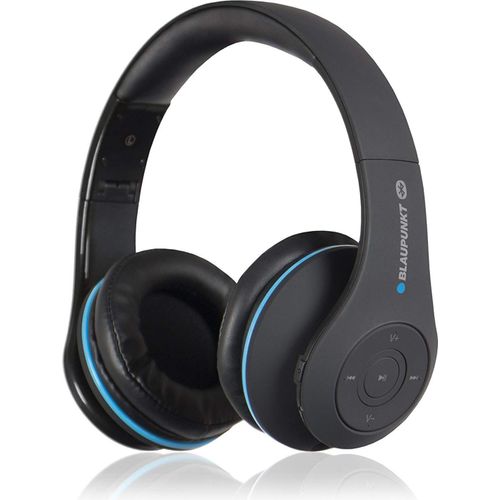BLAUPUNKT HPB 20 Kabelloser Bluetooth 4.2 Stereo-Kopfhörer mit Freisprecheinrichtung/NFC/weiche On-Ear Ohrpolster/Integrierter Li-Ionen-Akku/in Schwarz