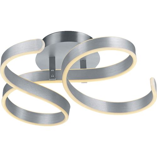 Trio Leuchten - Design Deckenleuchte I Deckenlampe I Lampe I Leuchte Stahl I Silber I nickel matt inkl. LED 3-stufig dimmbar - Frank Dimmer I Dimmbar I Wohnzimmer I Schlafzimmer - Stahl Andere - I (ni