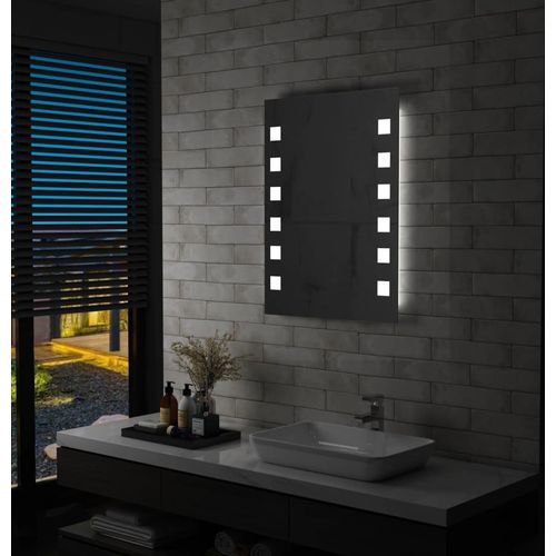Badezimmer-Wandspiegel mit LEDs 60x80 cm
