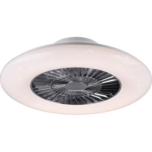 LED Deckenventilator VISBY Chrom/Weiß Ø59cm - R62402106