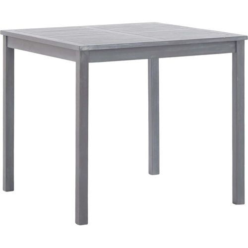 Gartentisch Grau 80x80x74 cm Massivholz Akazie